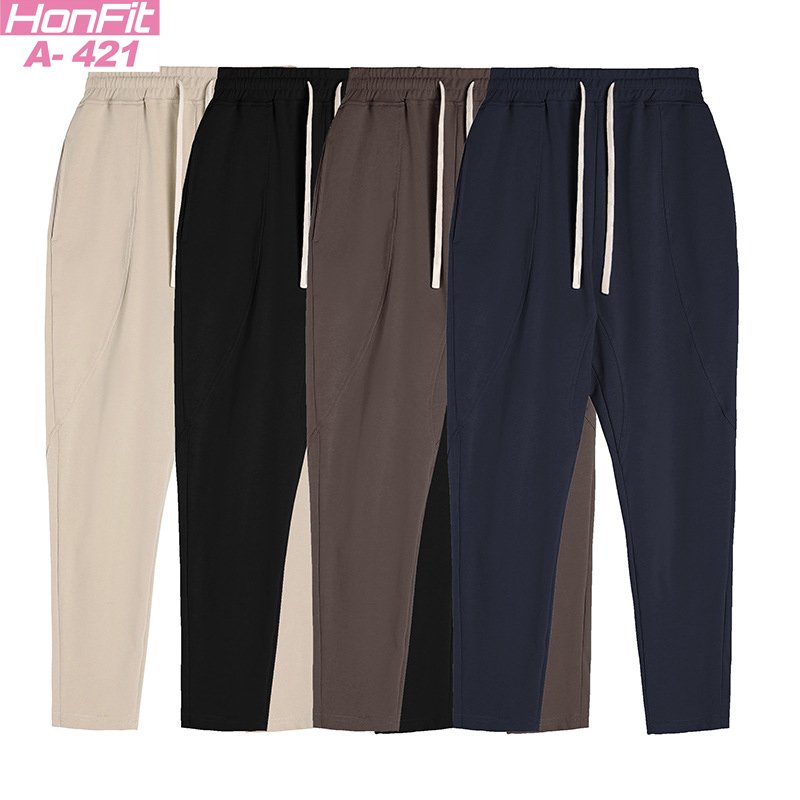 Mens Gym Fitness 80% Cotton 20% Polyester 3/4 Pants A-421 print logo 11