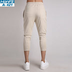 Mens Gym Fitness 80% Cotton 20% Polyester 3/4 Pants A-421 print logo 7