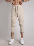 Mens Gym Fitness 80% Cotton 20% Polyester 3/4 Pants A-421 print logo 51