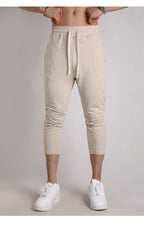 Mens Gym Fitness 80% Cotton 20% Polyester 3/4 Pants A-421 print logo 24