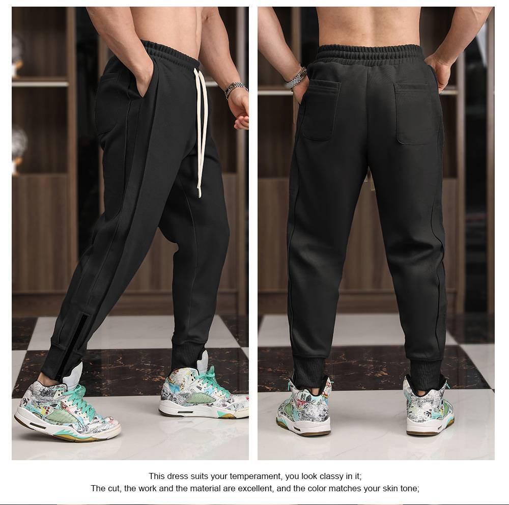 Mens Sports Training 70% cotton 30% polyester Pants A-463 print logo 19