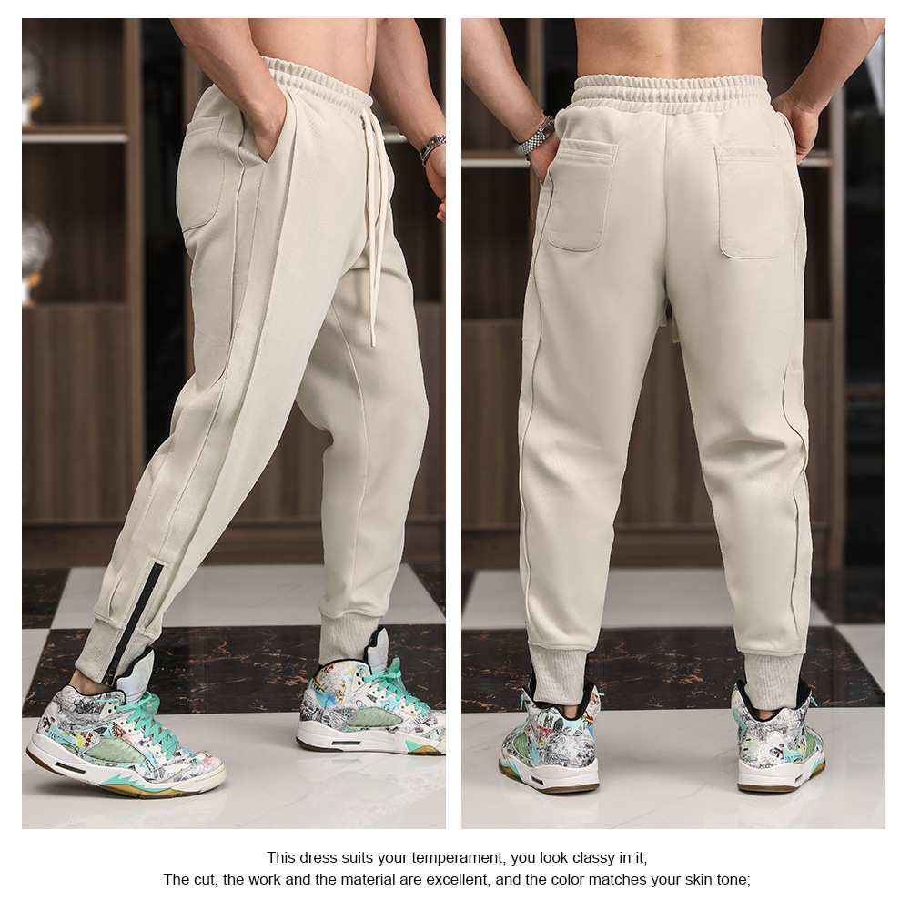 Mens Sports Training 70% cotton 30% polyester Pants A-463 print logo 16