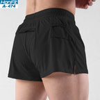 Mens Workout Running 100% nylon Shorts A-474 print logo 5
