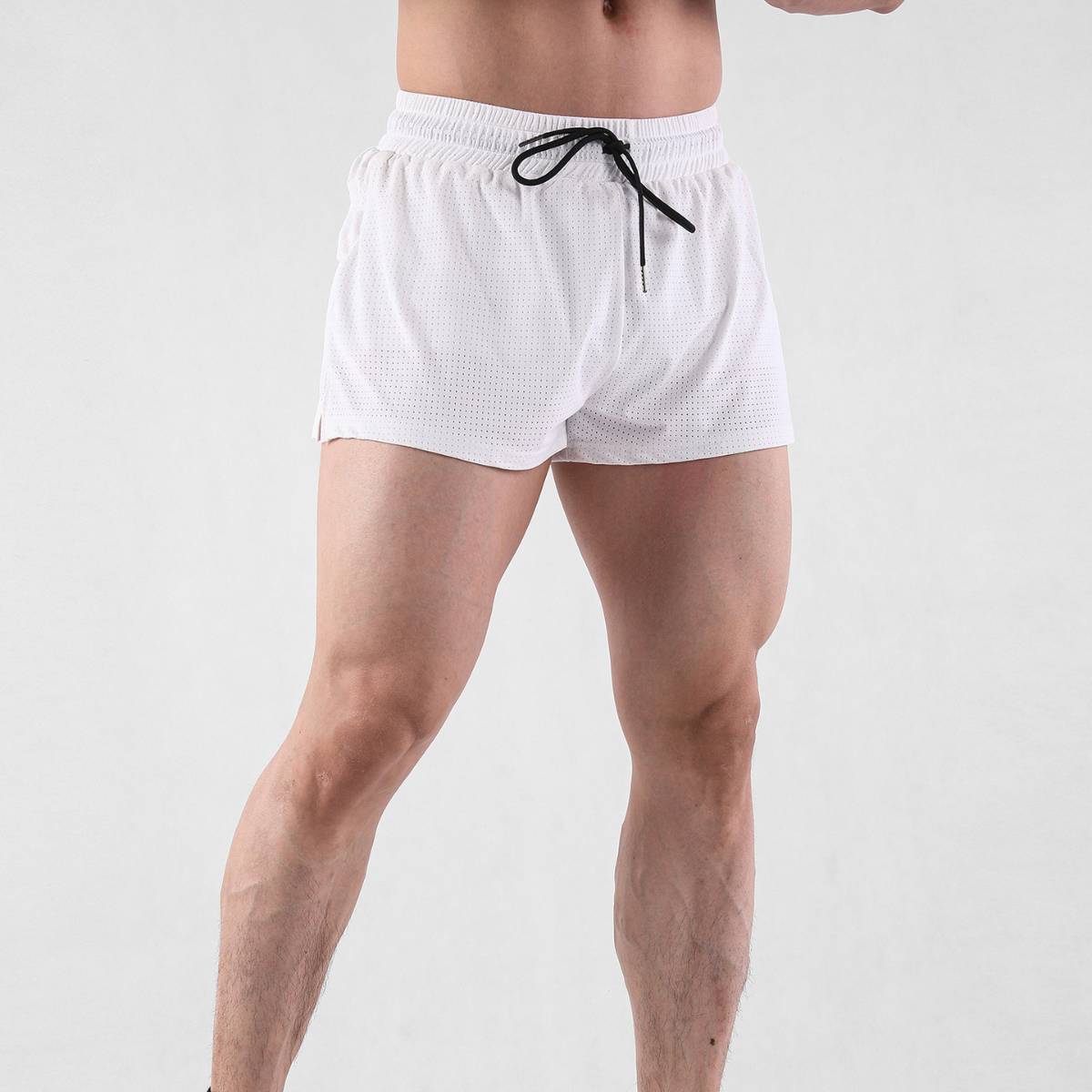 Mens Workout Running 100% nylon Shorts A-474 print logo 21