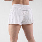 Mens Workout Running 100% nylon Shorts A-474 print logo 2