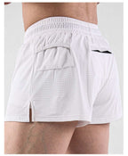 Mens Workout Running 100% nylon Shorts A-474 print logo 34