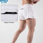 Mens Workout Running 100% nylon Shorts A-474 print logo 6