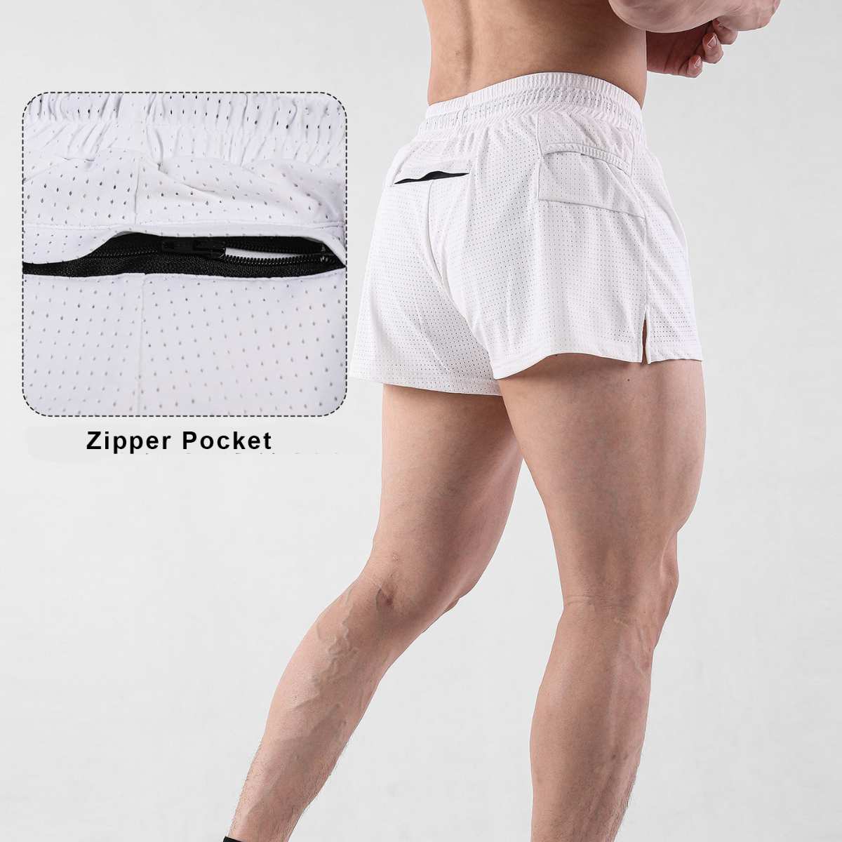 Mens Workout Running 100% nylon Shorts A-474 print logo 19