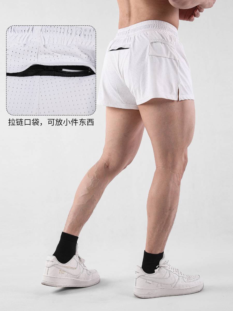 Mens Workout Running 100% nylon Shorts A-474 print logo 20