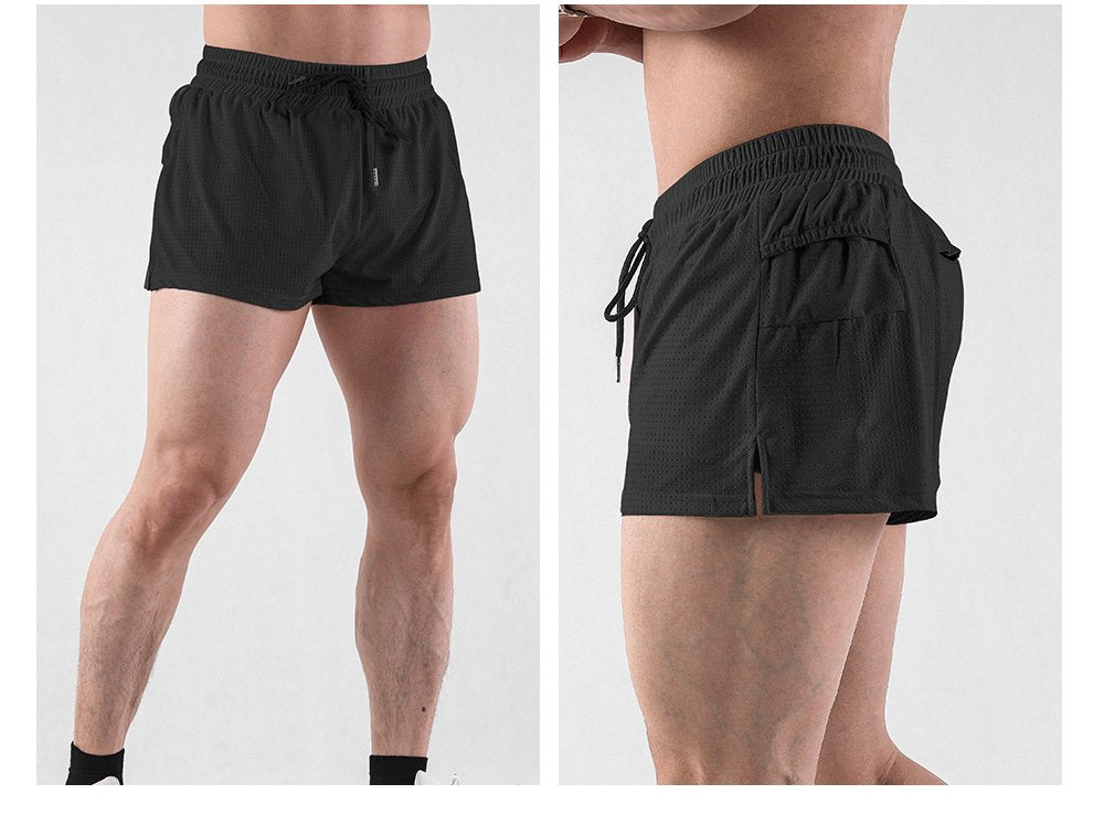 Mens Workout Running 100% nylon Shorts A-474 print logo 40