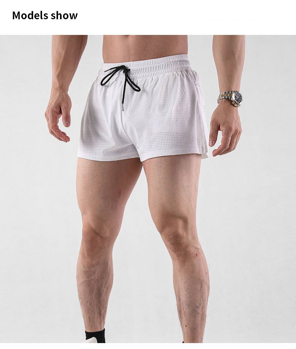 Mens Workout Running 100% nylon Shorts A-474 print logo 32