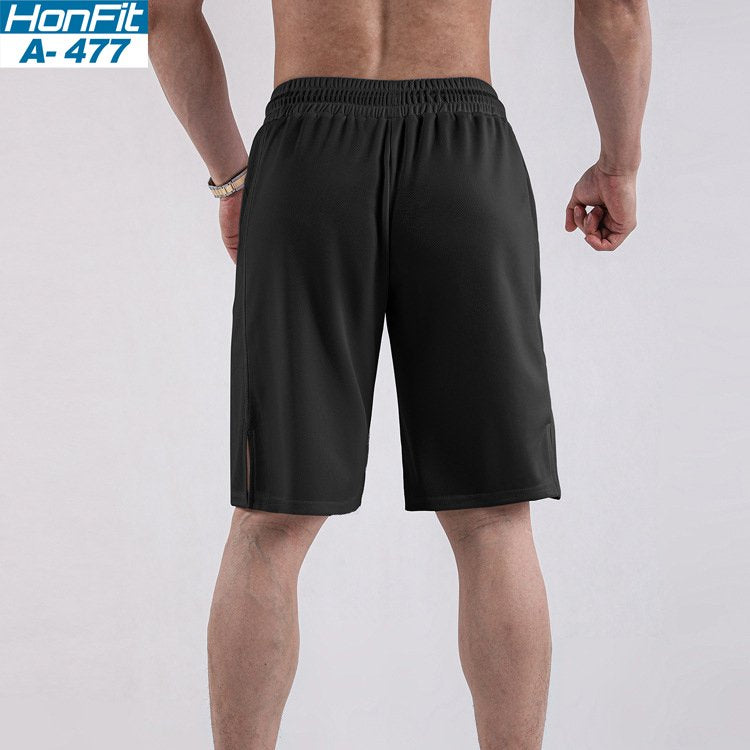 Mens Athletic Gym 100% polyester Shorts A-477 print logo 6