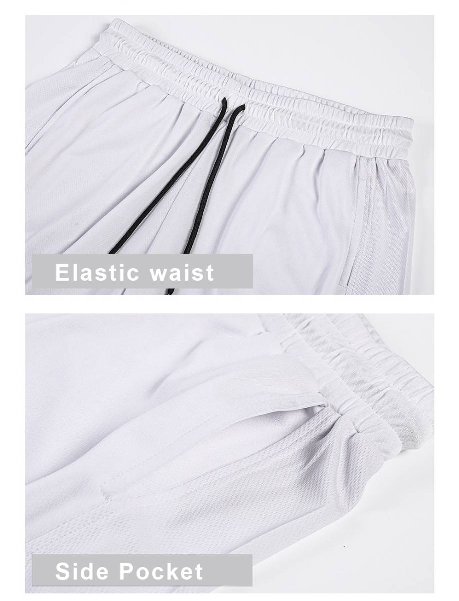 Mens Athletic Gym 100% polyester Shorts A-477 print logo 35