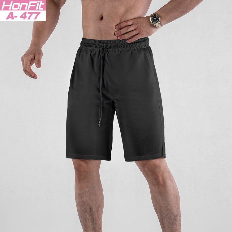 Mens Athletic Gym 100% polyester Shorts A-477 print logo 3