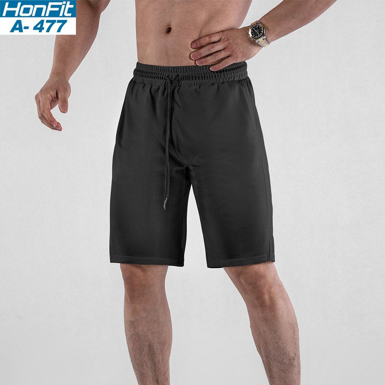 Mens Athletic Gym 100% polyester Shorts A-477 print logo 4