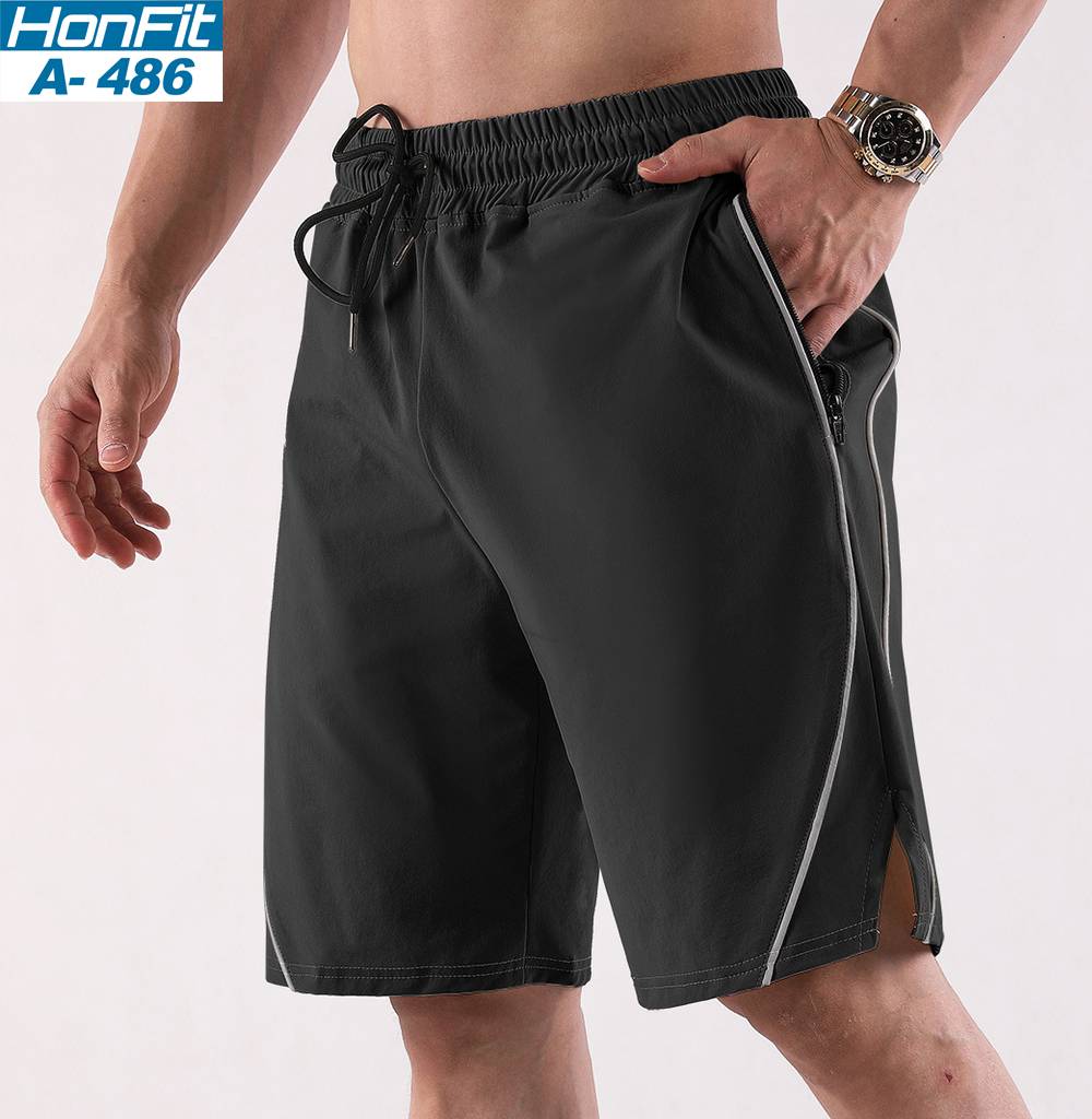 Mens Sports Activewear 100% polyester Shorts A-486 print logo 5