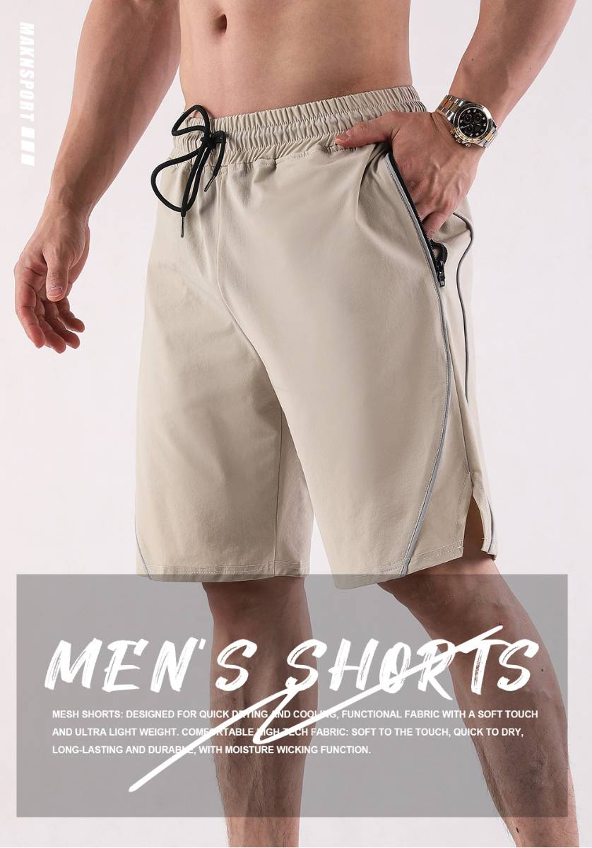 Mens Sports Activewear 100% polyester Shorts A-486 print logo 25