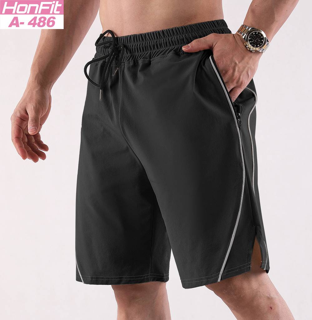 Mens Sports Activewear 100% polyester Shorts A-486 print logo 10