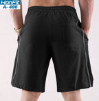 Mens Sports Activewear 100% polyester Shorts A-486 print logo 6