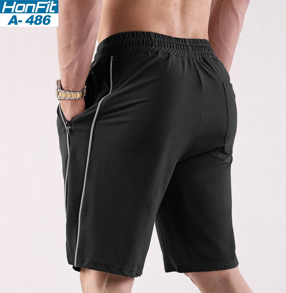 Mens Sports Activewear 100% polyester Shorts A-486 print logo 7