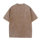 Mens Acid Washed Oversized 100% Cotton T-shirt A27012 print logo 9