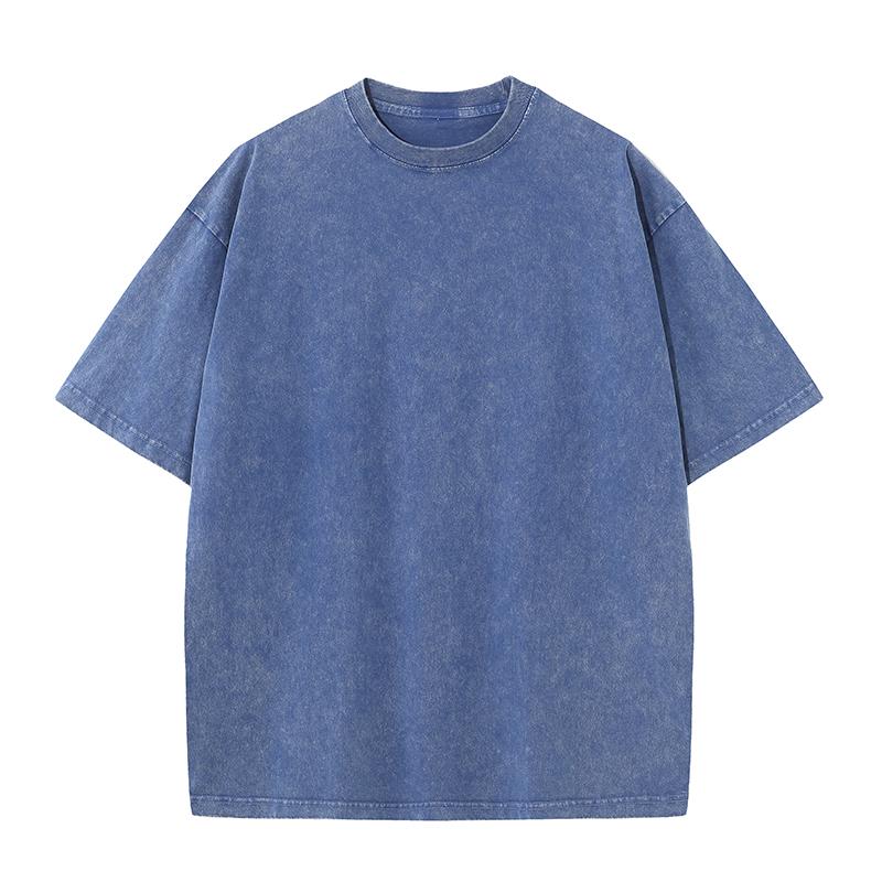 Mens Acid Washed Oversized 100% Cotton T-shirt A27012 print logo 21