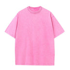 Mens Acid Washed Oversized 100% Cotton T-shirt A27012 print logo 1