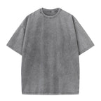 Mens Acid Washed Oversized 100% Cotton T-shirt A27012 print logo 19