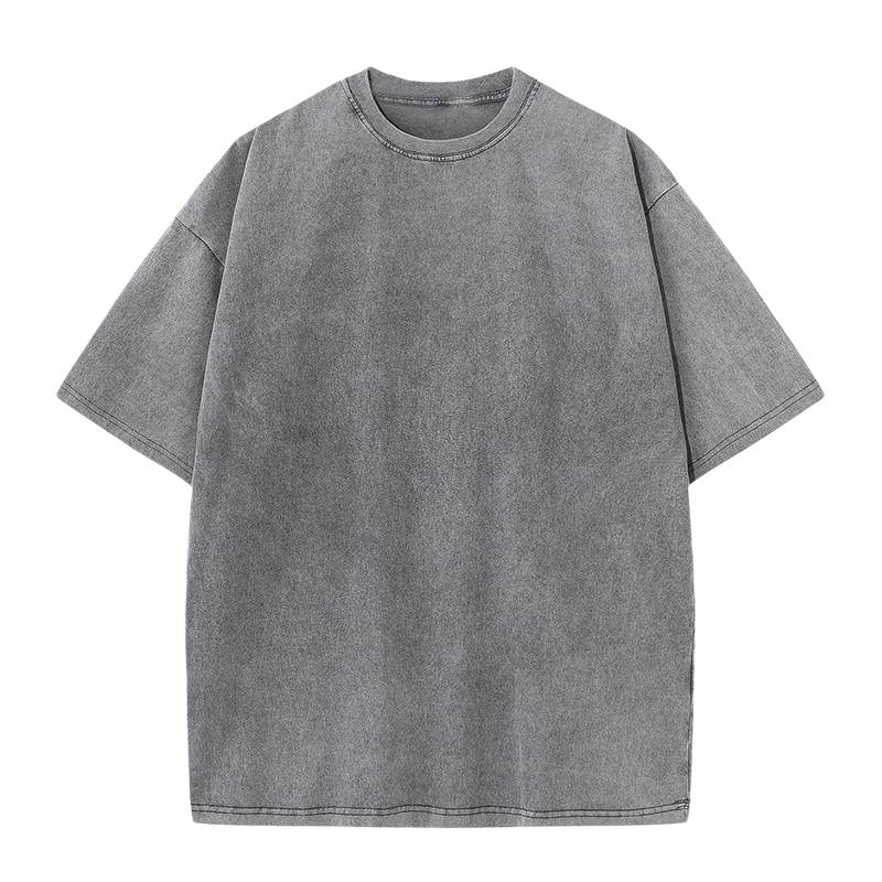 Mens Acid Washed Oversized 100% Cotton T-shirt A27012 print logo 20