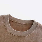 Mens Acid Washed Oversized 100% Cotton T-shirt A27012 print logo 8