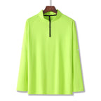 Mens Workout training 88%Polyester   12%Spandex Quarter zip Shirt A3 print logo 5