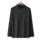 Mens Workout training 88%Polyester   12%Spandex Quarter zip Shirt A3 print logo 11