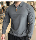Mens Casual Fitness 95%polyester 5%spandex Quarter Zip Shirt A9103 print logo 21