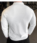Mens Casual Fitness 95%polyester 5%spandex Quarter Zip Shirt A9103 print logo 5