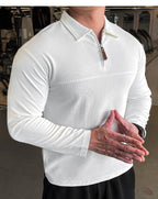 Mens Casual Fitness 95%polyester 5%spandex Quarter Zip Shirt A9103 print logo 26