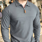 Mens Casual Fitness 95%polyester 5%spandex Quarter Zip Shirt A9103 print logo 10