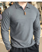 Mens Casual Fitness 95%polyester 5%spandex Quarter Zip Shirt A9103 print logo 27