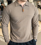 Mens Casual Fitness 95%polyester 5%spandex Quarter Zip Shirt A9103 print logo 23