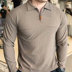 Mens Casual Fitness 95%polyester 5%spandex Quarter Zip Shirt A9103 print logo 7