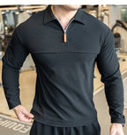Mens Casual Fitness 95%polyester 5%spandex Quarter Zip Shirt A9103 print logo 28