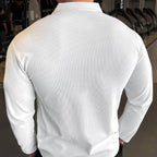 Mens Casual Fitness 95%polyester 5%spandex Quarter Zip Shirt A9103 print logo 8