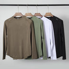 Mens Sports Running 90%Polyester   10%Spandex Long Sleeve Shirt B42113 print logo 25