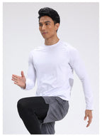 Mens Sports Running 90%Polyester   10%Spandex Long Sleeve Shirt B42113 print logo 34