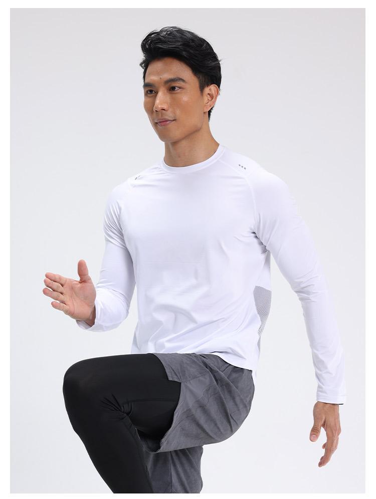 Mens Sports Running 90%Polyester   10%Spandex Long Sleeve Shirt B42113 print logo 34