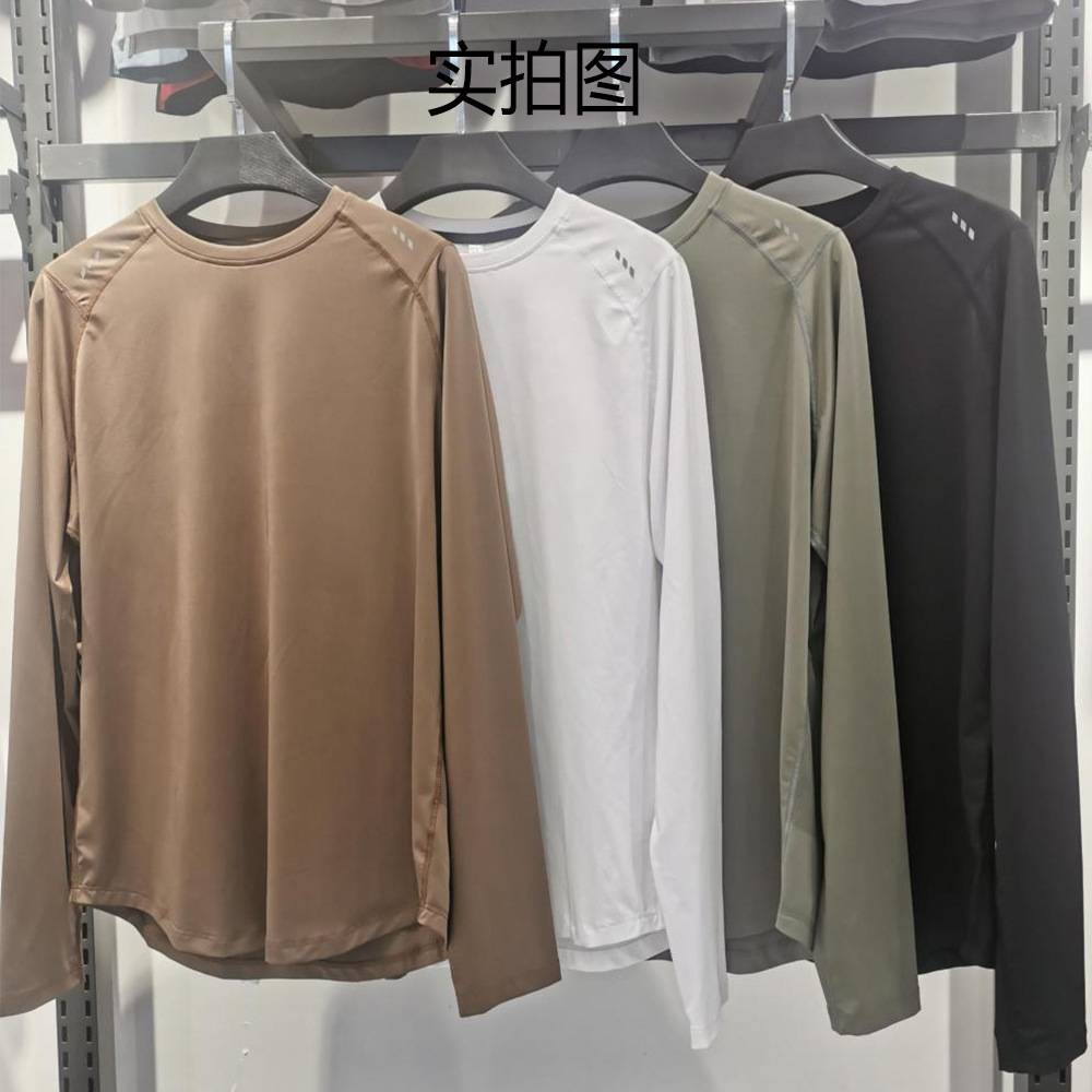 Mens Sports Running 90%Polyester   10%Spandex Long Sleeve Shirt B42113 print logo 10