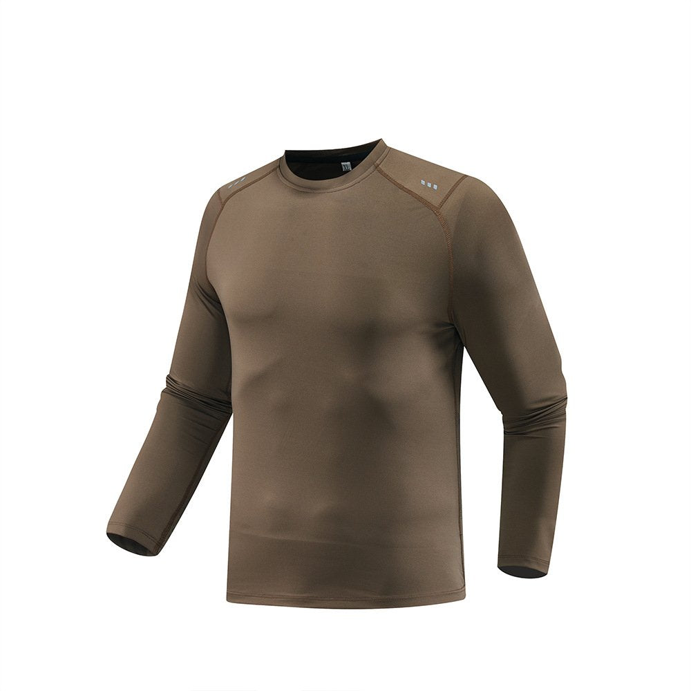 Mens Sports Running 90%Polyester   10%Spandex Long Sleeve Shirt B42113 print logo 11