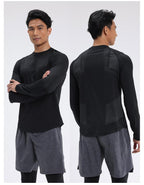 Mens Sports Running 90%Polyester   10%Spandex Long Sleeve Shirt B42113 print logo 39