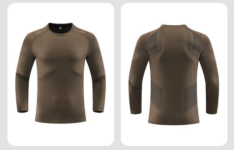 Mens Sports Running 90%Polyester   10%Spandex Long Sleeve Shirt B42113 print logo 31