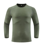Mens Sports Running 90%Polyester   10%Spandex Long Sleeve Shirt B42113 print logo 3