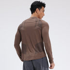 Mens Sports Running 90%Polyester   10%Spandex Long Sleeve Shirt B42113 print logo 8